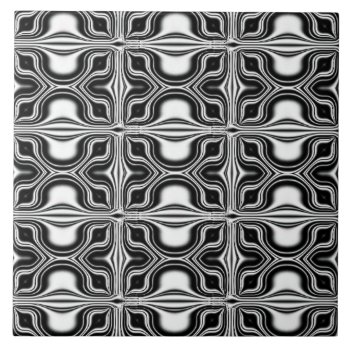 Black And White Pattern Tile by ColorfulPatternGifts at Zazzle