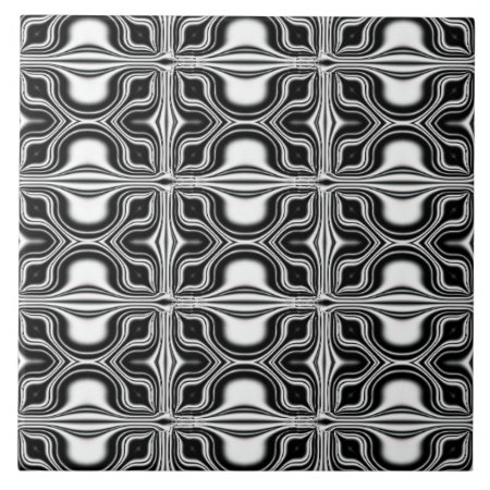 Black And White Pattern Tile