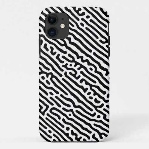 Black and white patterned iPhone 11 case