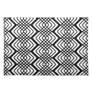 Black and White Patterned Placemat