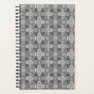Black and White Patterned Planner