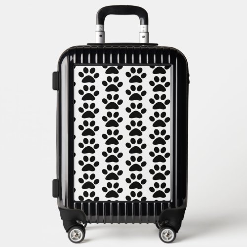 Black and White Paw Print Pattern Ugo Carry_on Bag