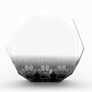 Black And White Paws Gradient Background Award