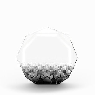 Black And White Paws Gradient Background Award