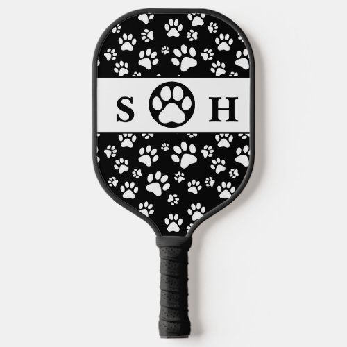 Black and White Paws Signature Pickleball Paddle