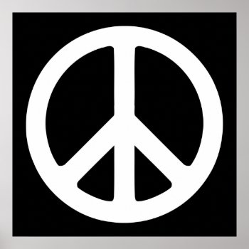 Black And White Peace Sign by peacegifts at Zazzle