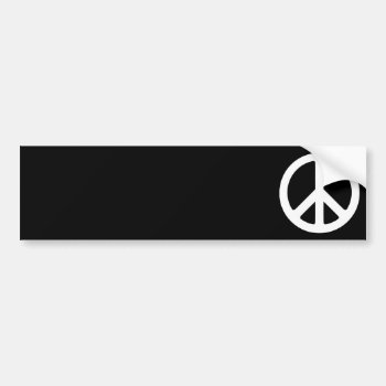 Black And White Peace Sign Bumper Sticker by peacegifts at Zazzle