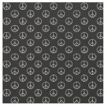 Black and White Peace Sign Fabric