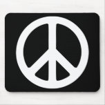 Black And White Peace Sign Mouse Pad at Zazzle