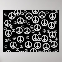 Black and White Peace Signs