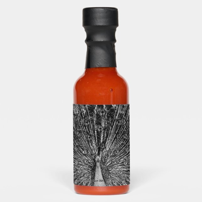 Black and White Peacock Hot Sauces (Front)