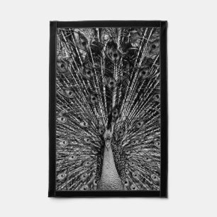 Black and White Peacock Photography Pennant