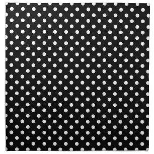 Black and White Peas Pattern Cloth Napkin