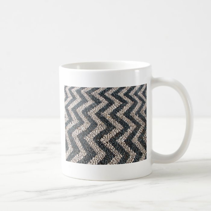 Black and white pebble mosaic in GREECE Coffee Mugs