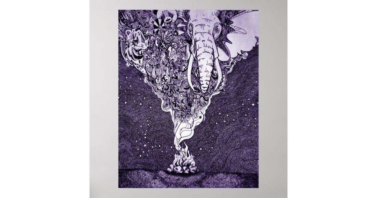 black and white pen and ink drawing poster | Zazzle