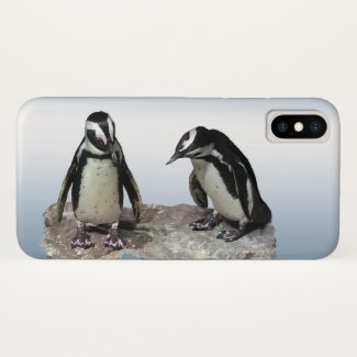 Black and White Penguin Birds iPhone X Case