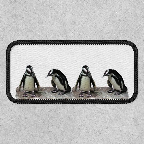 Black and White Penguin Birds Patch