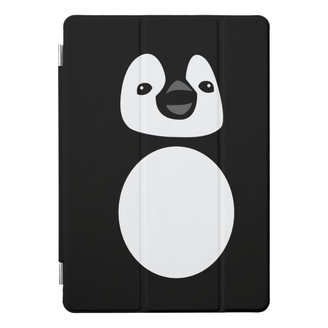 Black and white Penguin illustration Cute Modern iPad Pro Cover (Front)