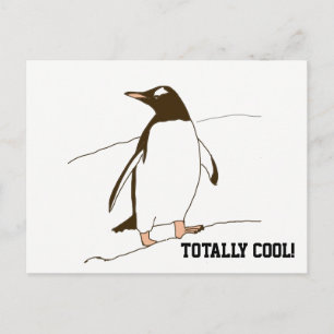 Black and White Penguin Postcard