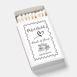 Black and White Perfect Match Wedding Favor
