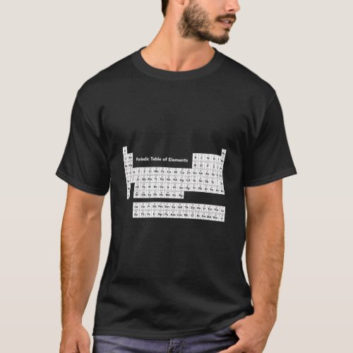 Black And White Periodic Table Of Elements Hoodie T_Shirt