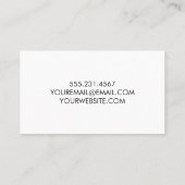 Black and White Personal Fitness Trainer Business Card (Back)