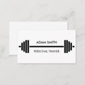 Black and White Personal Fitness Trainer Business Card (Front/Back)