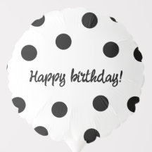 Black and white personalized birthday