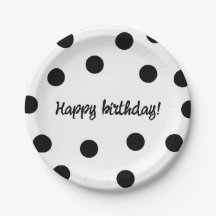 Black and white personalized birthday