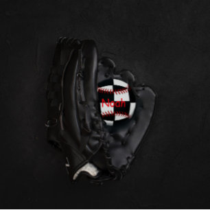 Black and white personalized custom Baseball