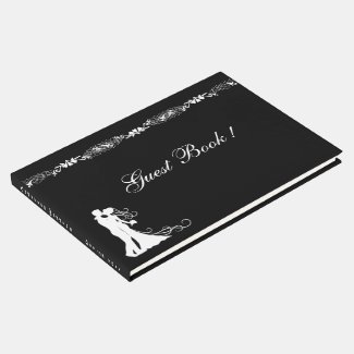 Black and White Personalized Design Guest Book