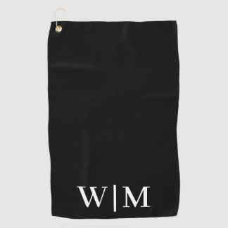 Black and White Personalized Golf Towel