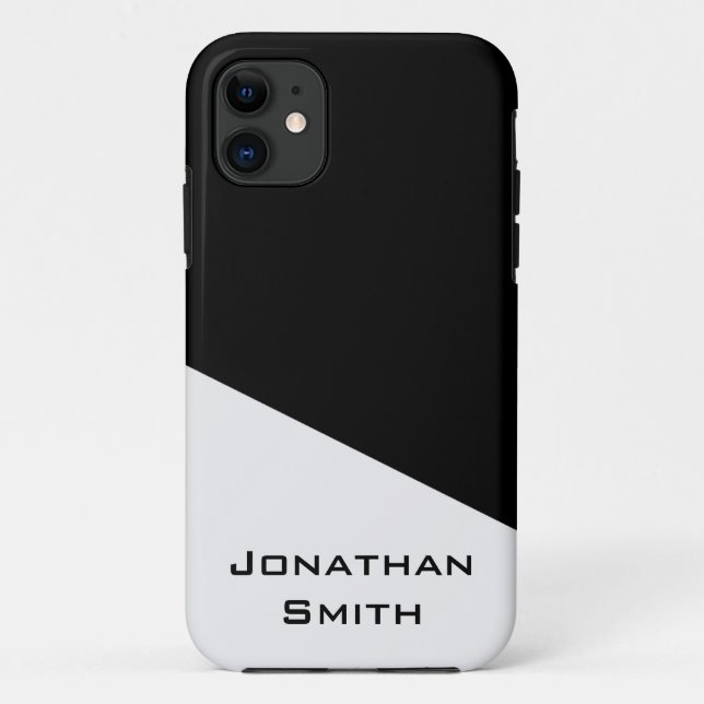 Black and White Personalized Modern iPhone 5 Case (Back)