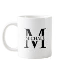 Black and White Personalized Monogram and Name