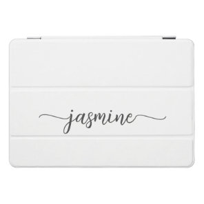 Black and White Personalized Monogram Name Script iPad Pro Cover