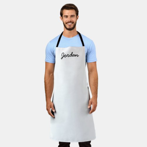 Black and white Personalized Name Apron