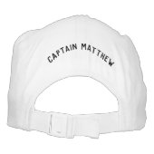 Black and White Personalized Pontoon Boat Hat (Back)