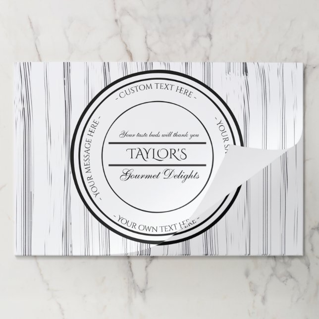 Black and White personalized restaurant  Paper Pad (Folded)