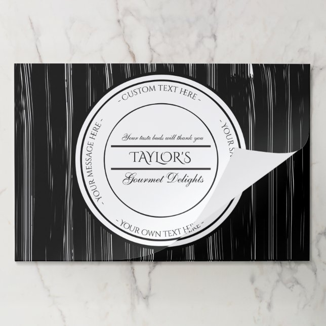 Black and White personalized restaurant Paper Pad (Folded)