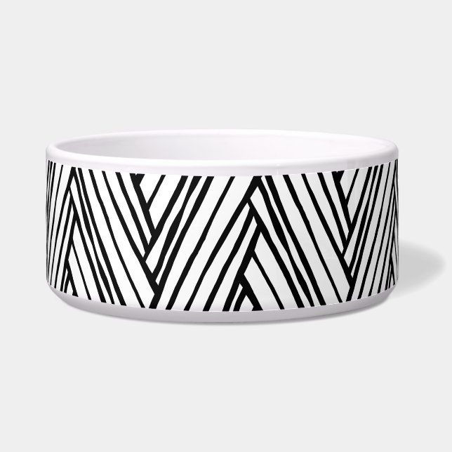 Black and White Pet Bowl (Front)