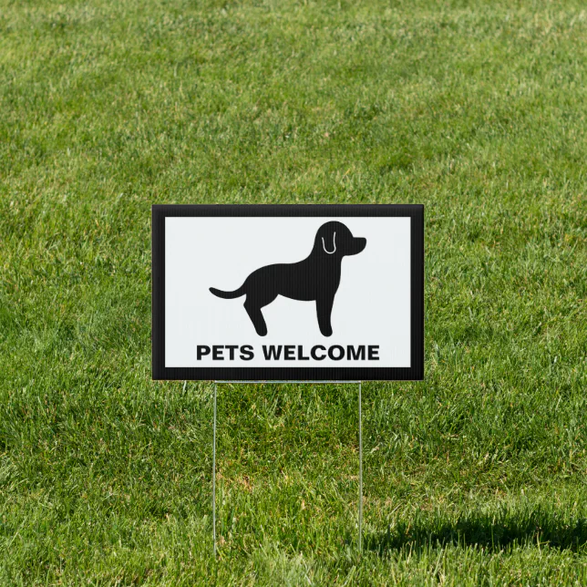 Black And White Pets Welcome Sign | Zazzle