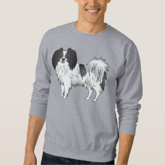 Black And White Phalène Art For Phalène Dog Lovers Sweatshirt