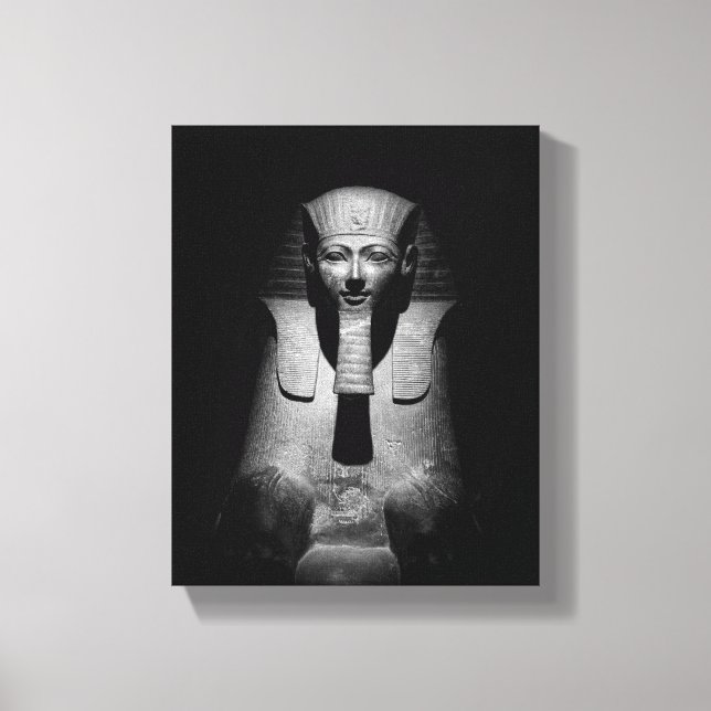 Black and white pharaoh king canvas print (Front)