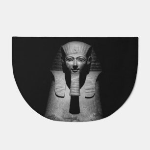 Black and white pharaoh king doormat