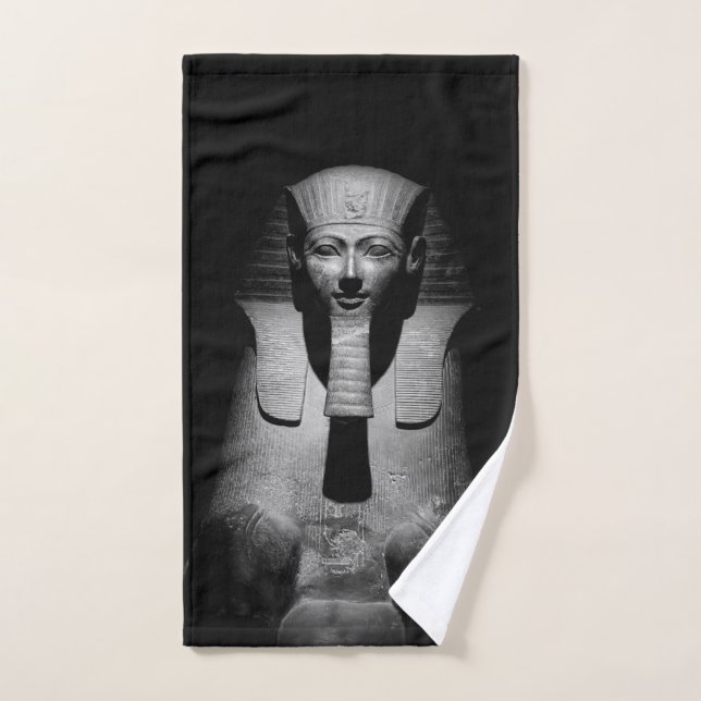 Black and white pharaoh king hand towel  (Hand Towel)