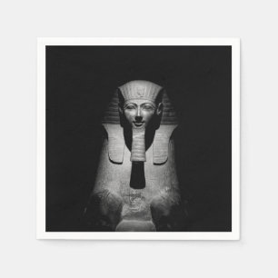 Black and white pharaoh king napkins