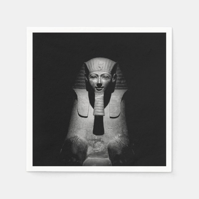 Black and white pharaoh king napkins (Front)