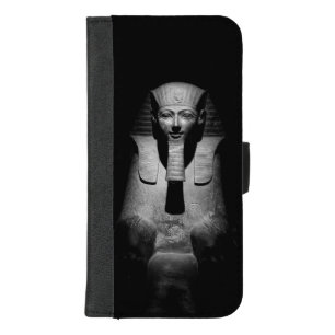 Black and White Pharaoh King Photograph iPhone 8/7 Plus Wallet Case