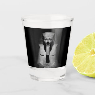 Black and white pharaoh king shot glass