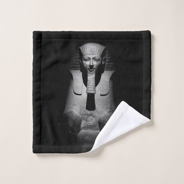 Black and white pharaoh king wash cloth (Wash Cloth)